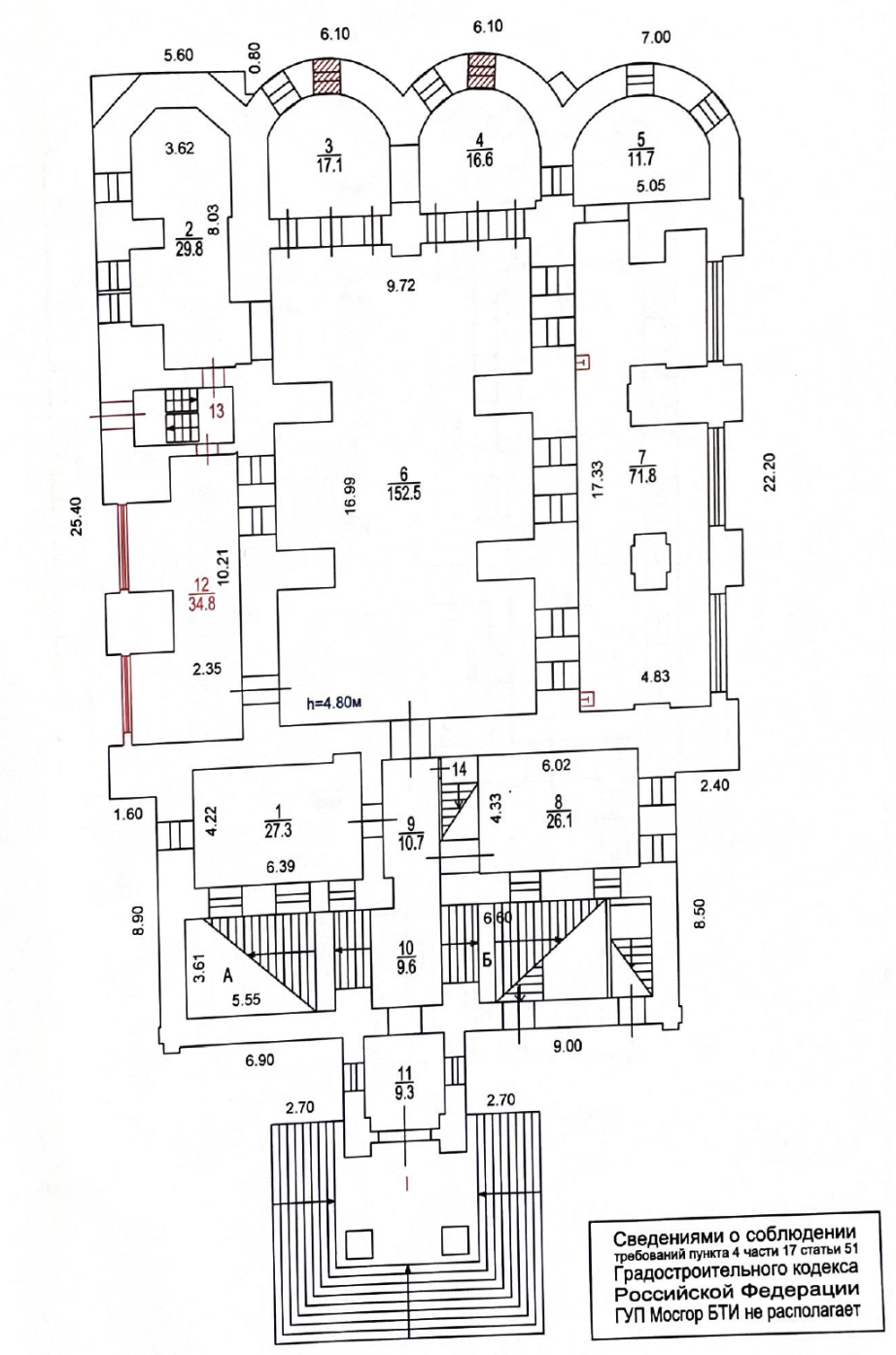Чертёж плана Даниловского монастыря, Москва, Даниловский Вал